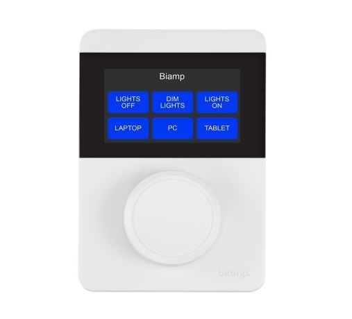 Biamp Apprimo TEC-X1000 weiß - Touchscreen-Bedienfeld mit Drehknopf
