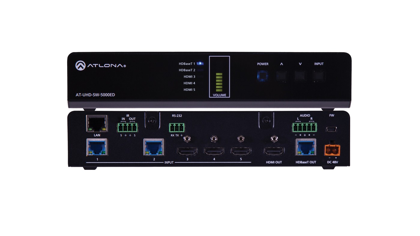Atlona AT-UHD-SW-5000ED - HDMI/HDBaseT Switcher 5 X 2