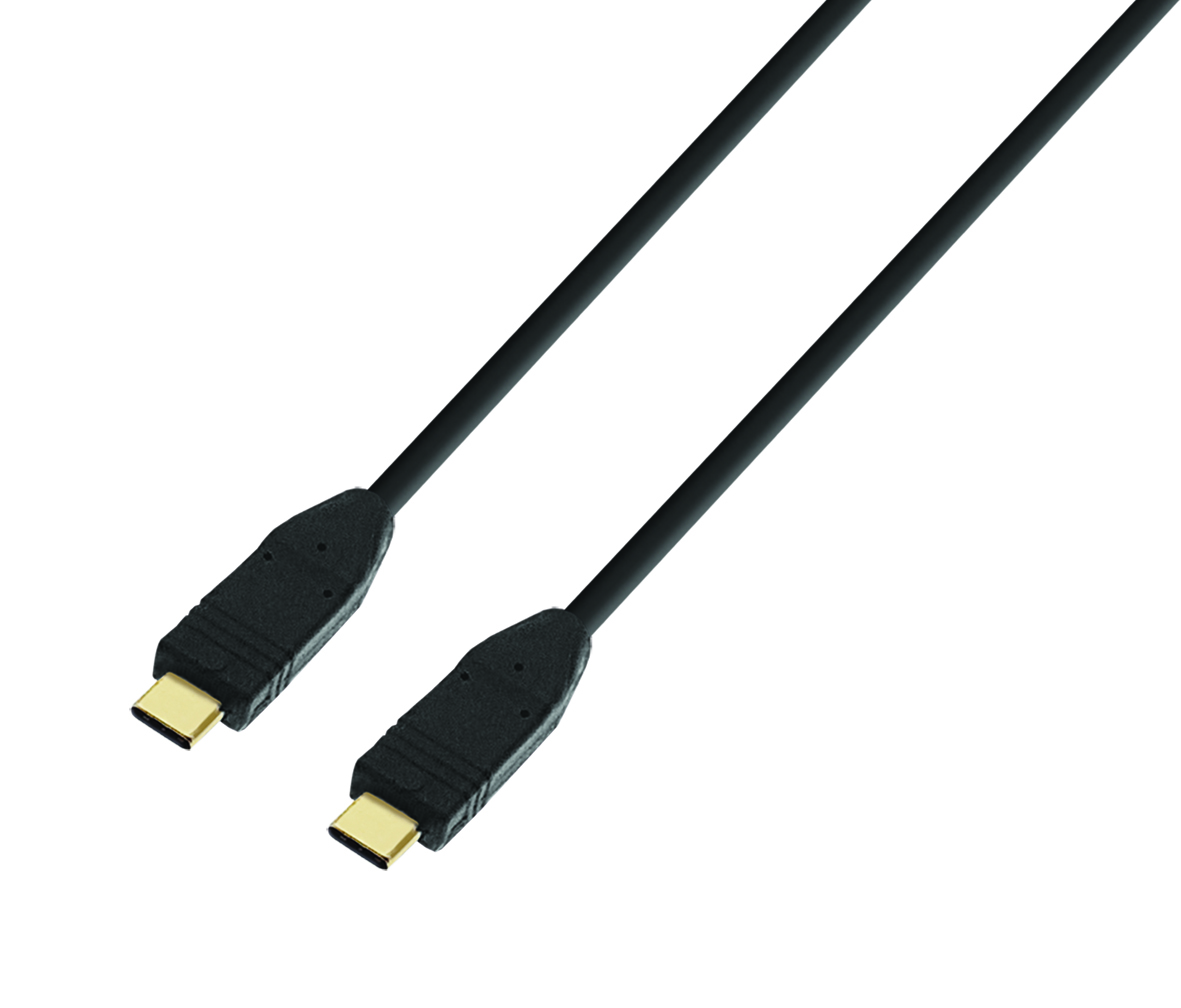 TTL USB-C Kabel 0,5m - Koax, St./St. schwarz